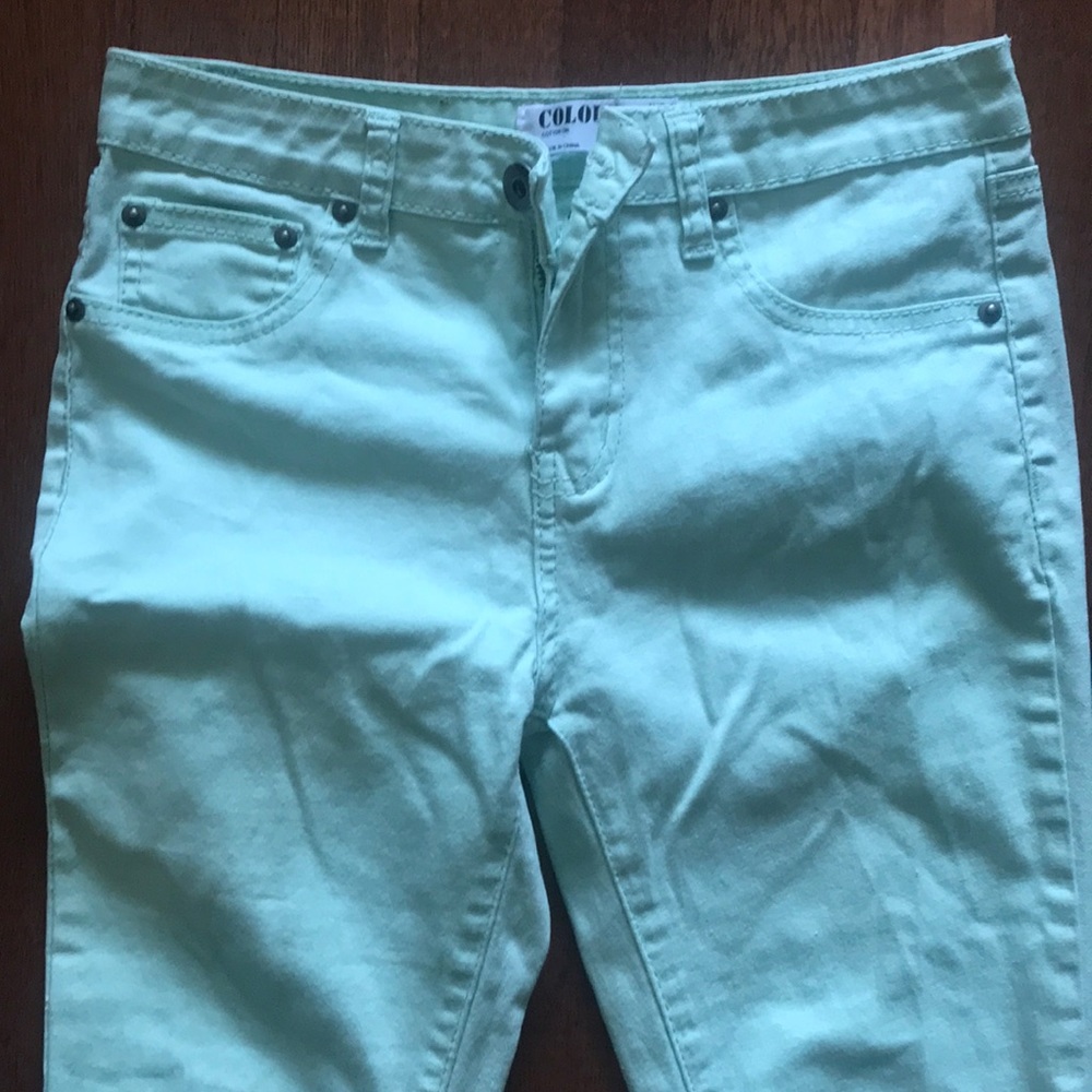 Colour brand light green/blue jeans never worn